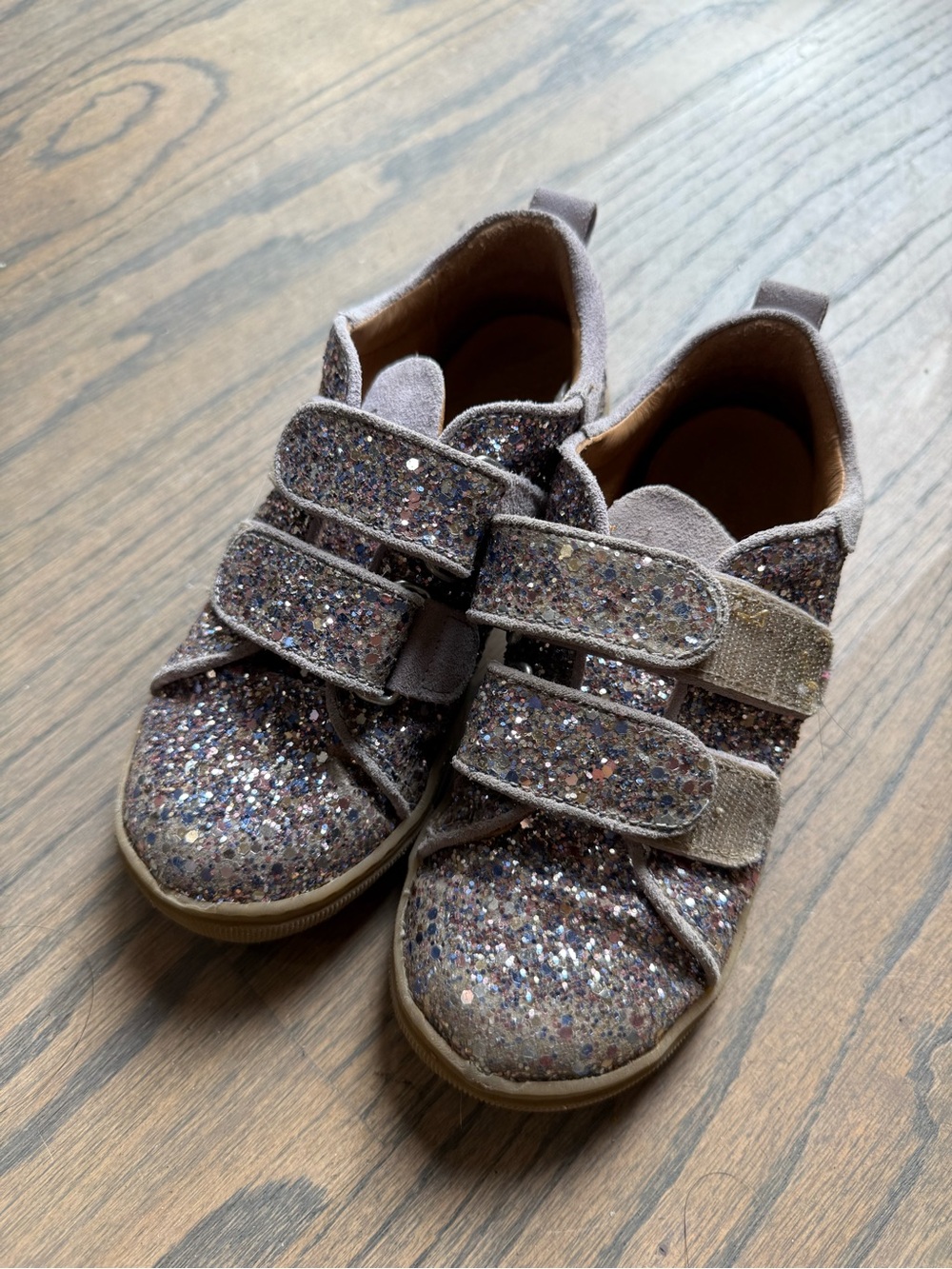Angulus kids lilac glitter sneakers